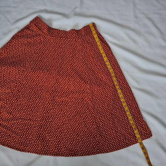 Torrid Brown Dot Silky Smooth Stretch-Satin Slip Midi Skirt Women's Plus Size 0 - Picture 12 of 12